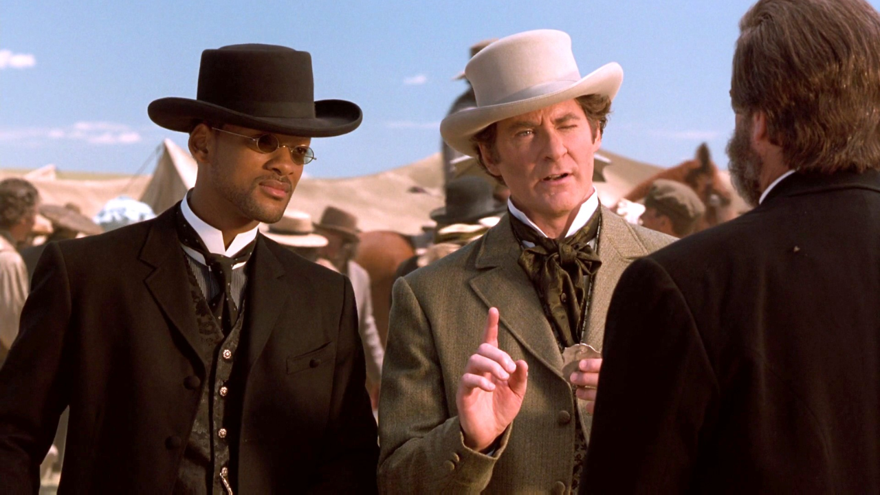 Will Smith e Kevin Kline em cena de As Loucas Aventuras de James West.