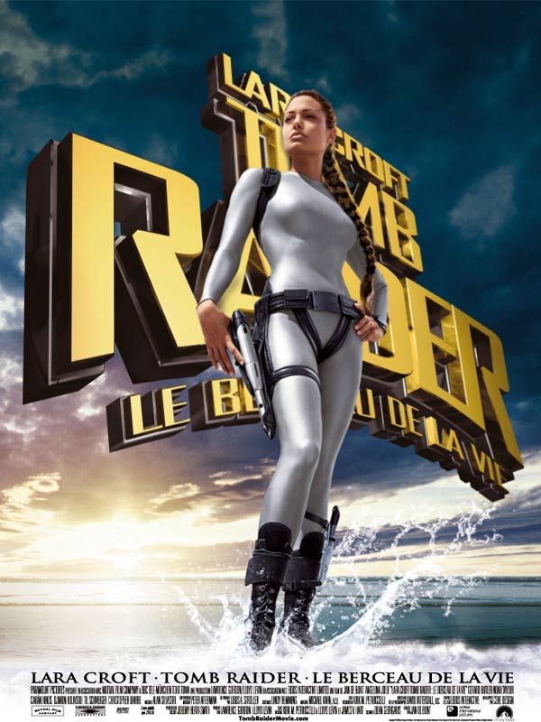 Clássico ação aventura filme lara croft tomb raider família arte da parede  decoração poster presente angelina jolie estrelado material de lona