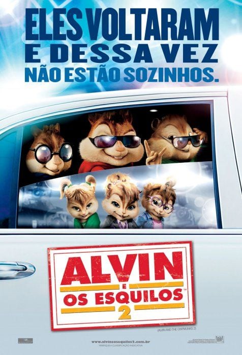 Um esquilo dos desenhos animados do filme de animação alvin e os esquilos.