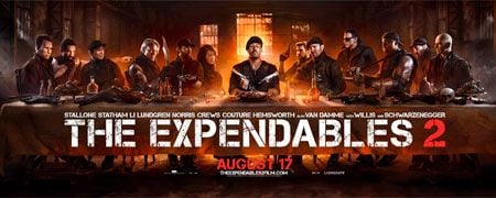 Cartaz de Os Mercenários 2 brinca com A Última Ceia