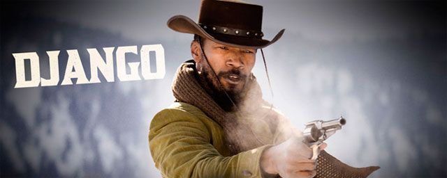 Cartazes apresentam os personagens do faroeste Django Livre, de Quentin Tarantino