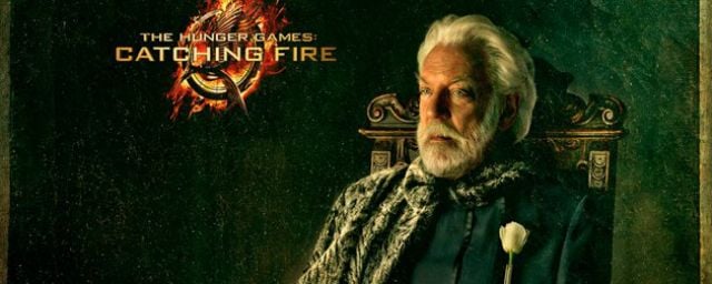 Donald Sutherland como presidente Snow em novo cartaz de Jogos Vorazes - Em Chamas