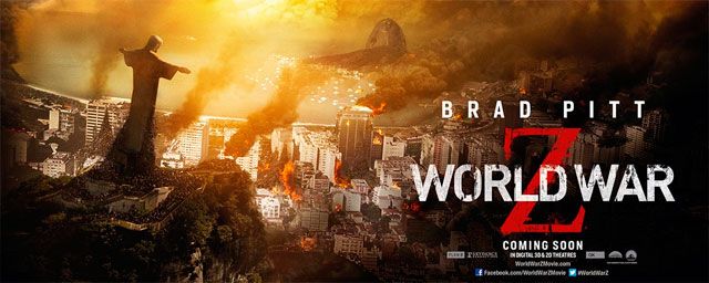 Zumbis atacam o Cristo Redentor em banner de Guerra Mundial Z