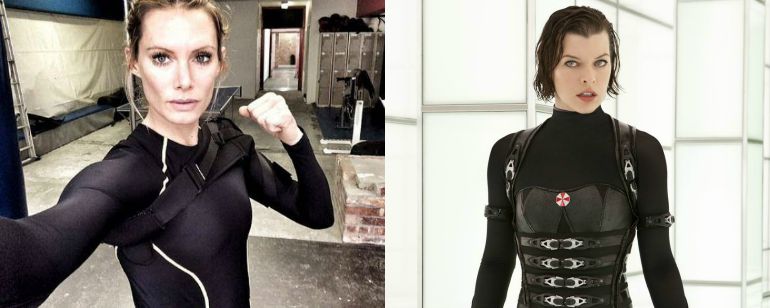 Milla Jovovich e Ali Larter nas filmagens de Resident Evil: The Final  Chapter