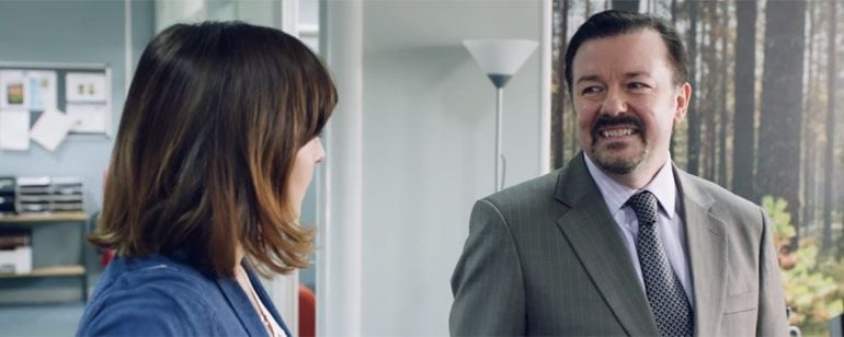 Ricky Gervais retoma seu papel de The Office no trailer de David Brent