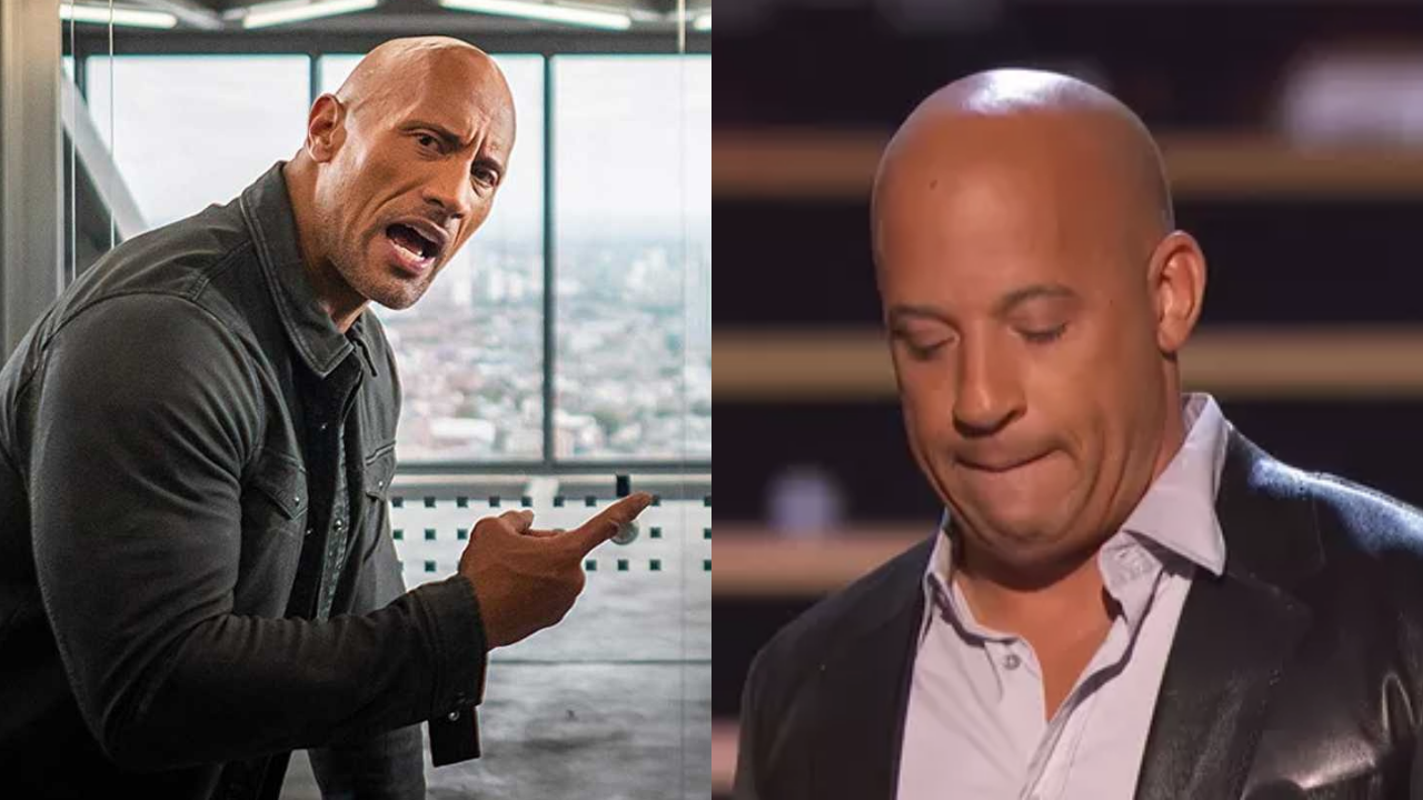 How small is Vin Diesel in front of Dwayne Johnson? - Quora