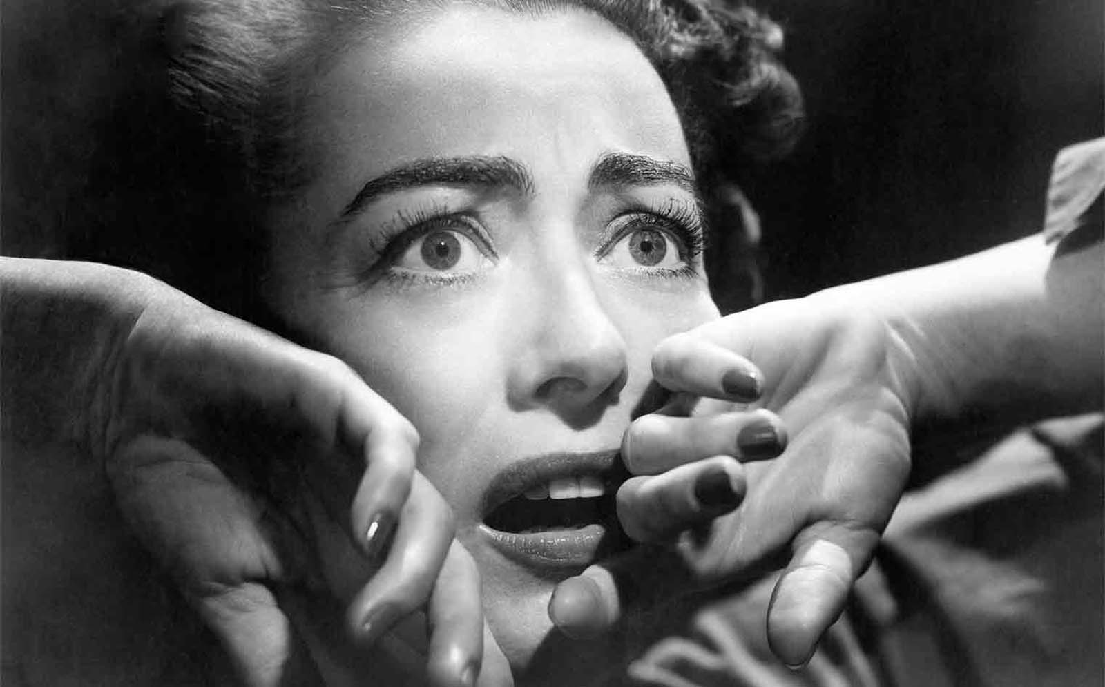 Эмоция страх. Joan Crawford sudden Fear. Черно белая Джоан Кроуфорд. Джоан Кроуфорд перед смертью. Страх.