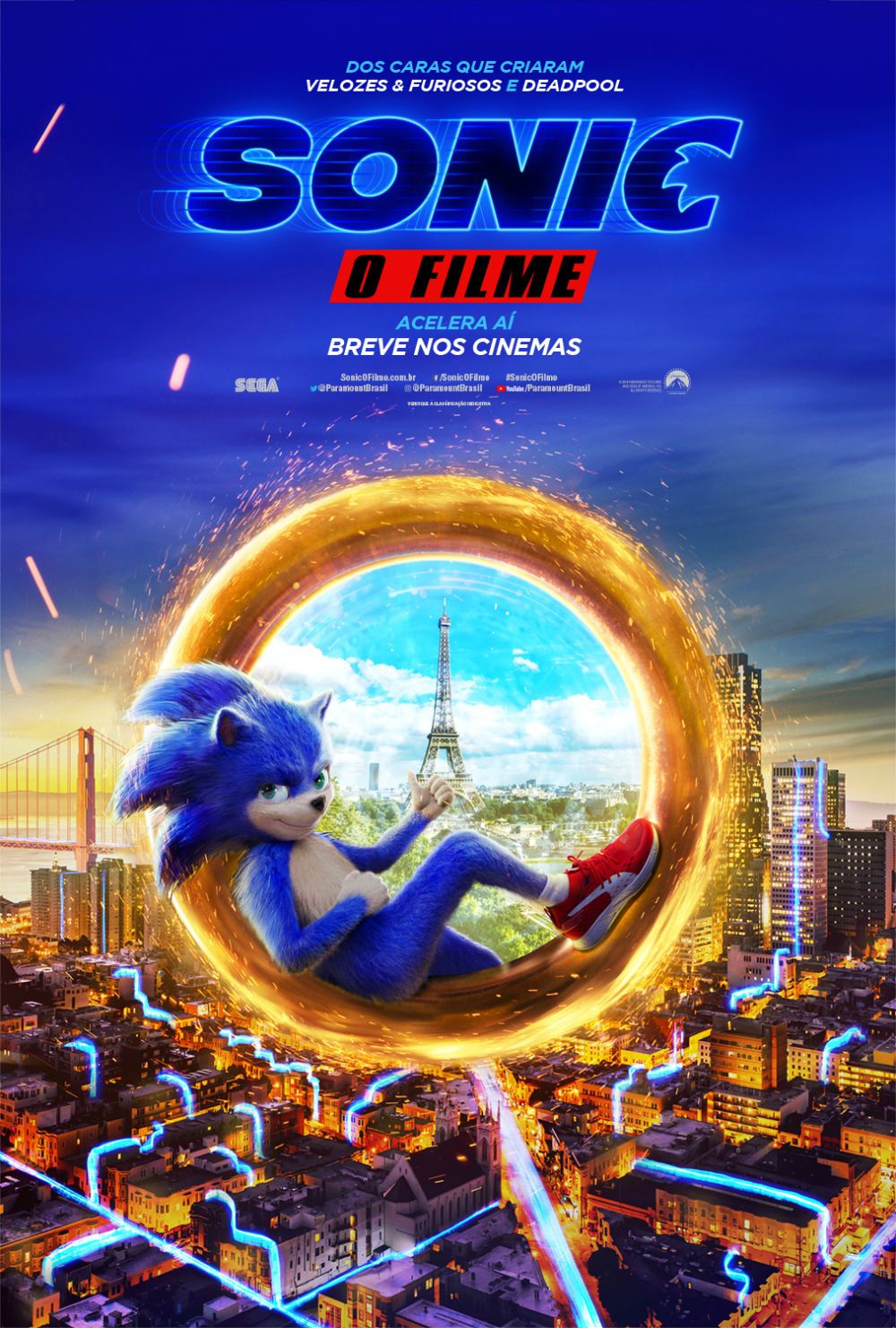 Conheça o poster português de Sonic, O Filme