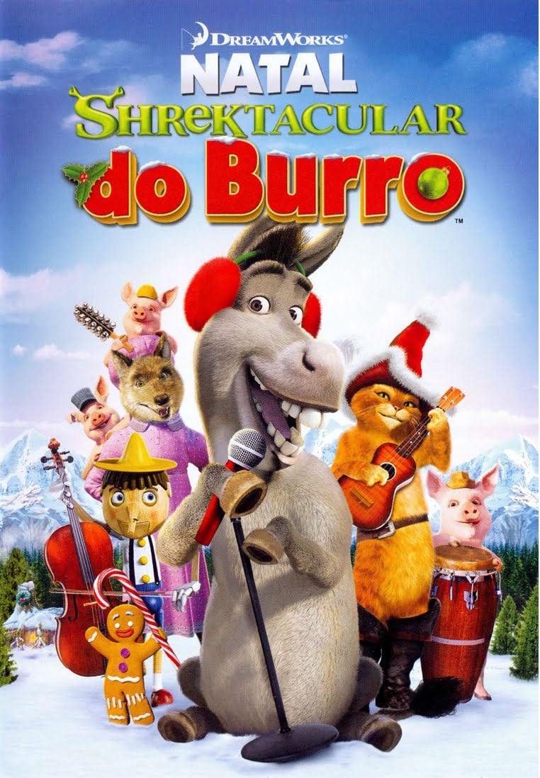 7 DVDs - Coleção Shrek Burro Gato de Botas