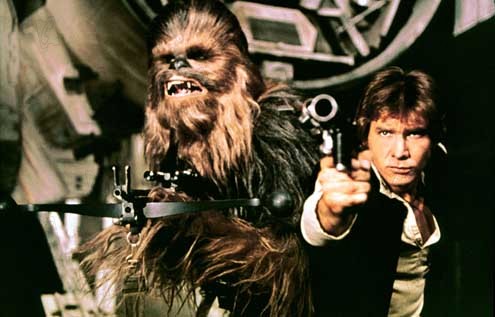Star Wars : Fotos George Lucas, Harrison Ford, Peter Mayhew
