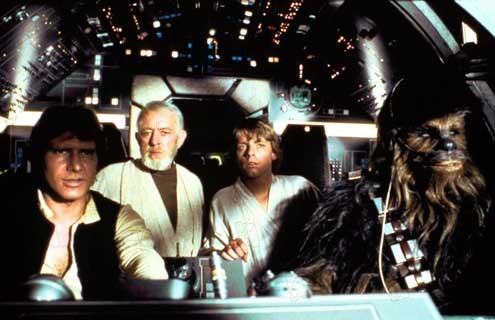 Star Wars : Fotos Harrison Ford, Alec Guinness, Mark Hamill, George Lucas
