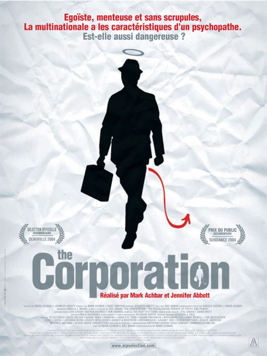 The Corporation : Poster Mark Achbar, Jennifer Abbott