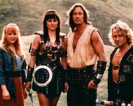 Fotos Kevin Sorbo, Michael Hurst, Renée O'Connor, Lucy Lawless