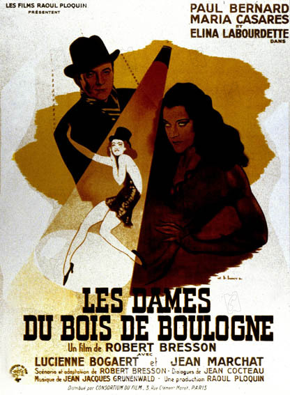 Poster Paul Bernard, Elina Labourdette, Robert Bresson, María Casares