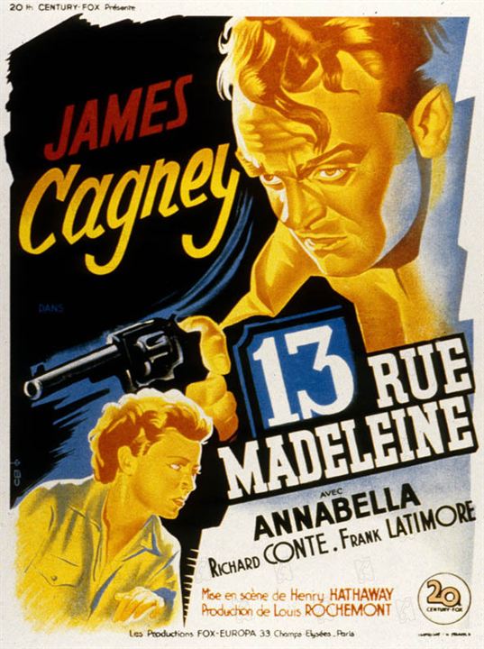 13 Rua Madeleine : Fotos James Cagney, Henry Hathaway, Richard Conte