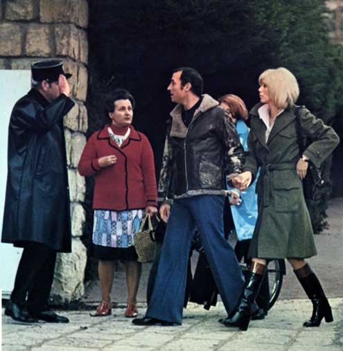 Fotos Georges Lautner, Mireille Darc, Claude Brasseur