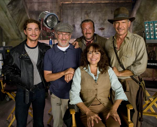 Indiana Jones e o Reino da Caveira de Cristal : Fotos Shia LaBeouf, Ray Winstone, Steven Spielberg, Harrison Ford, Karen Allen