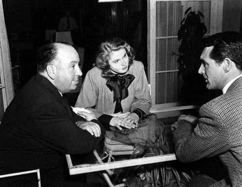 Interlúdio : Fotos Ingrid Bergman, Alfred Hitchcock, Cary Grant