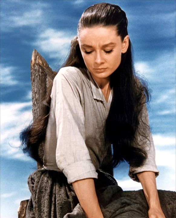 O Passado Não Perdoa : Fotos John Huston, Audrey Hepburn