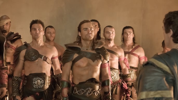 Spartacus: Gods of the Arena : Foto Dustin Clare, Manu Bennett, Nick Tarabay