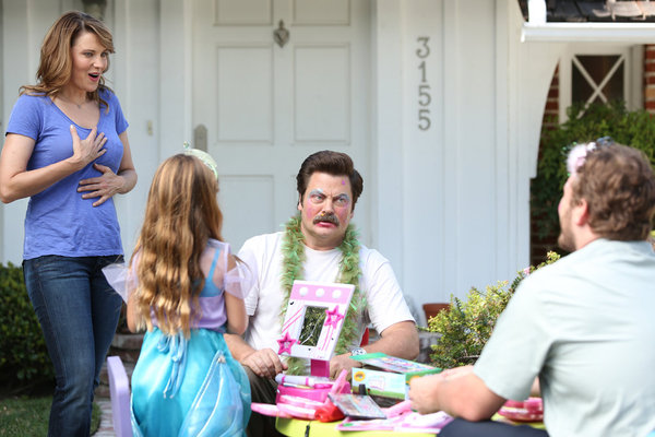 Parks and Recreation : Fotos Lucy Lawless, Nick Offerman, Chris Pratt