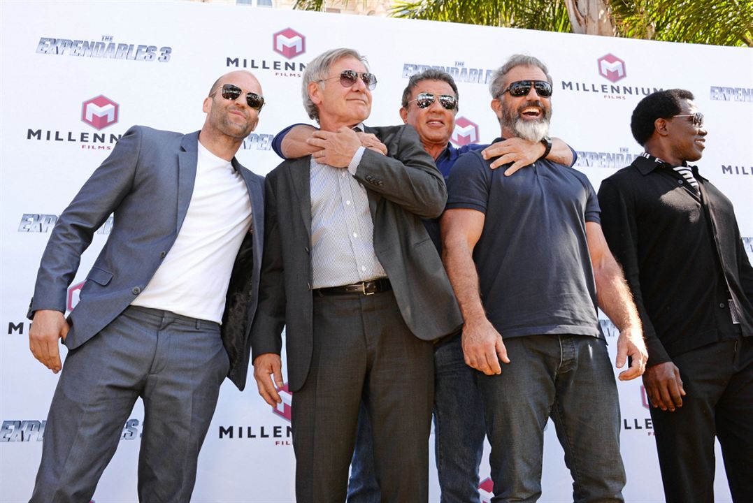 Os Mercenários 3 : Revista Mel Gibson, Sylvester Stallone, Harrison Ford, Jason Statham, Wesley Snipes