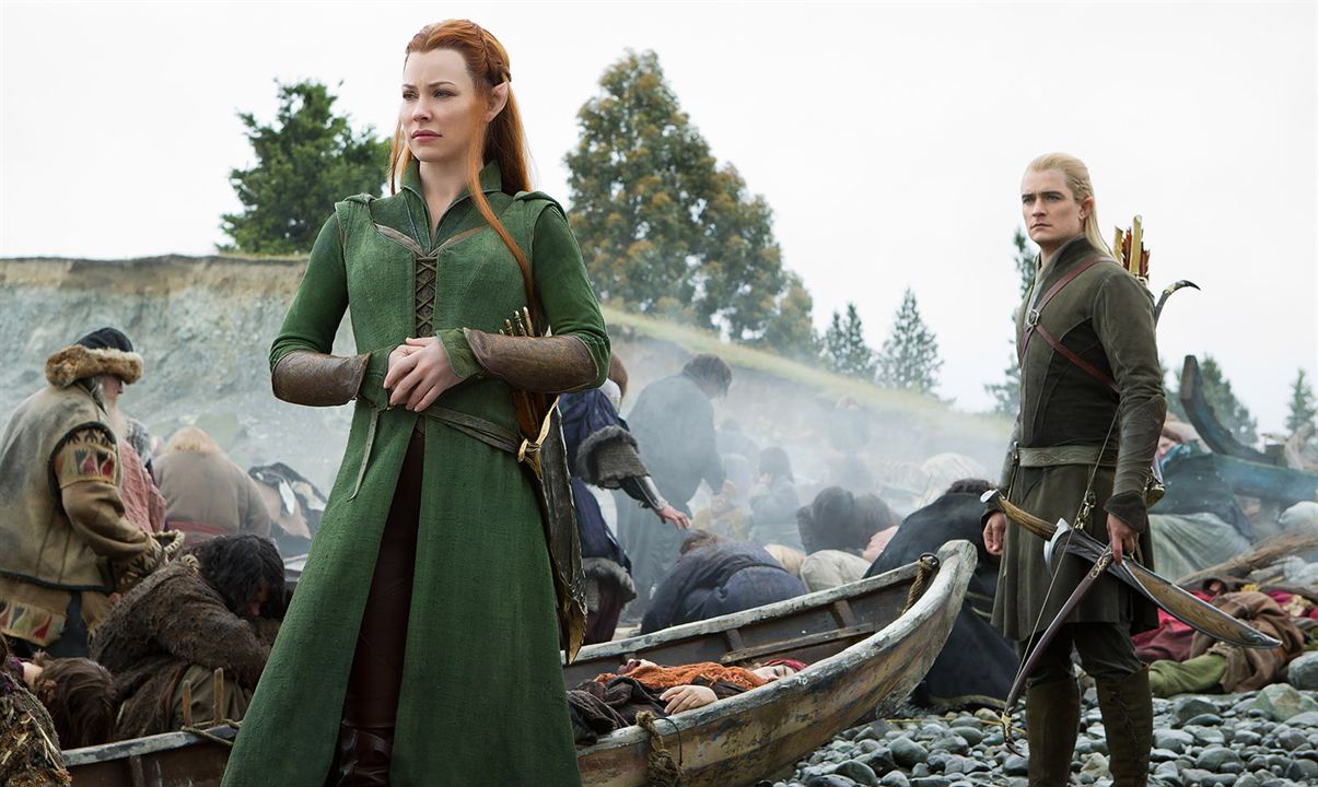 O Hobbit: A Batalha dos Cinco Exércitos : Fotos Orlando Bloom, Evangeline Lilly