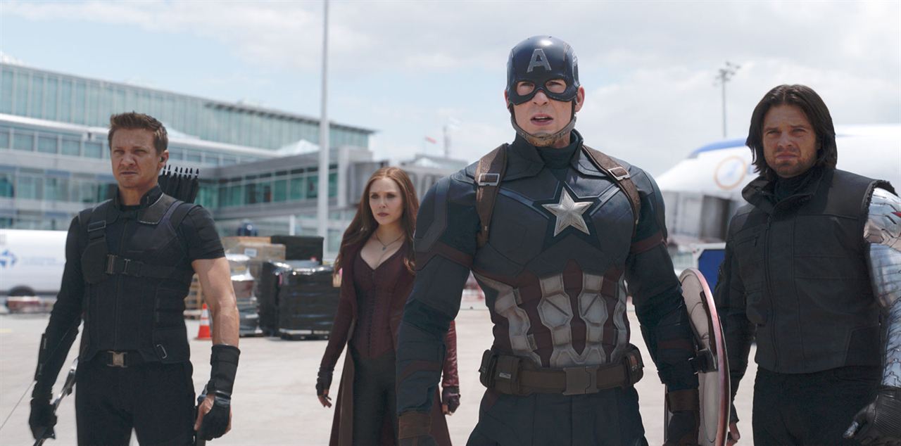 Capitão América: Guerra Civil : Fotos Jeremy Renner, Sebastian Stan, Elizabeth Olsen, Chris Evans