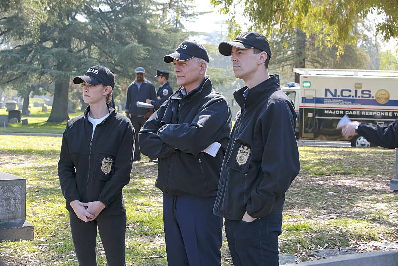 Fotos Sean Murray, Emily Wickersham, Mark Harmon