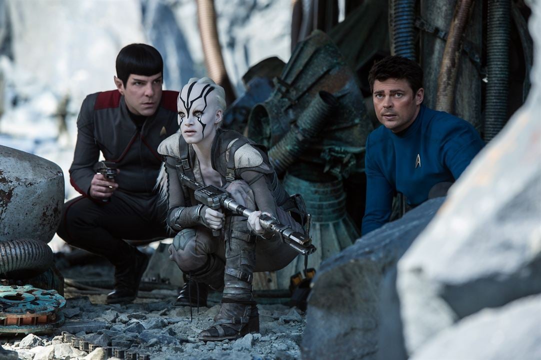 Star Trek: Sem Fronteiras : Fotos Zachary Quinto, Karl Urban, Sofia Boutella