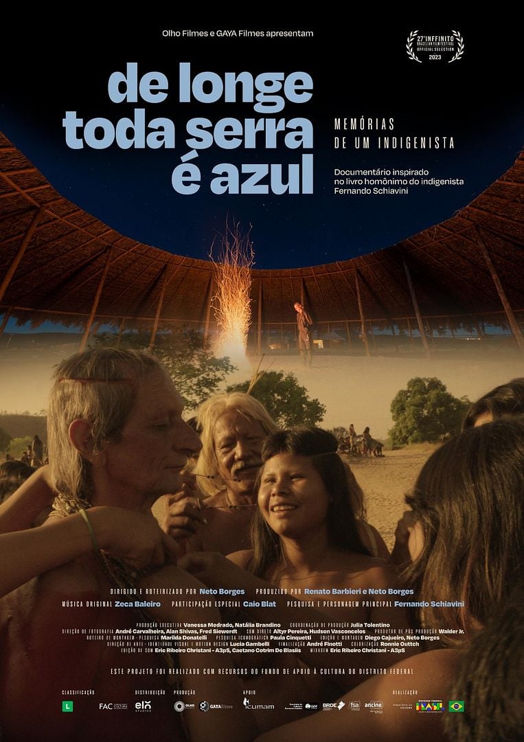 poster filme de longe toda serra é azul
